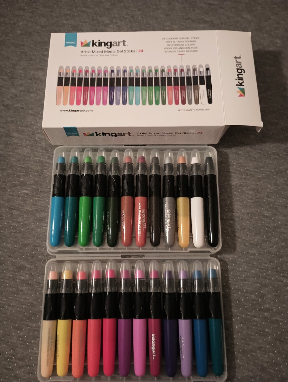 Set of 24 Artist Mixed Media Gel Sticks.